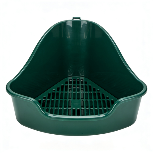 Mariehaven Toilettes d'angle en plastique pour cage de petits animaux et rongeurs, 16 x 11 x 8 cm, Vert foncé, faciles à nettoyer, peu encombrantesSearching on Google...